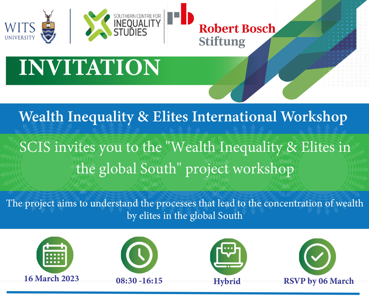 Invitation to seminar on wealth inequality and elites