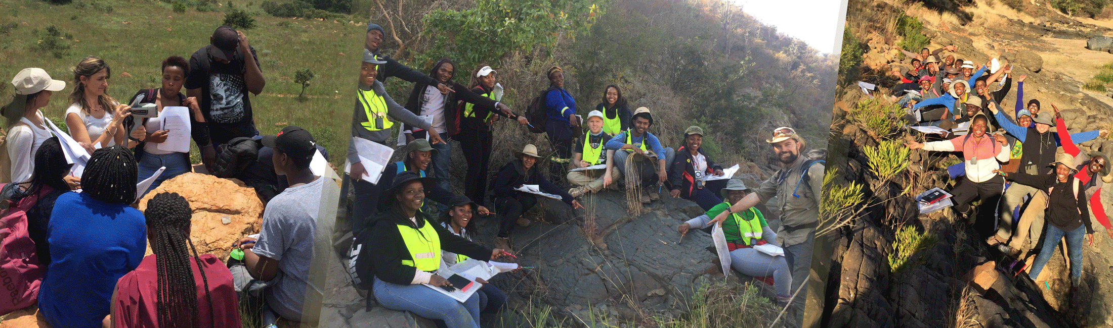 Geosciences students on fieldtrips