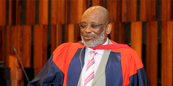 Professor Loyiso Nongxa at his inaugural lecture