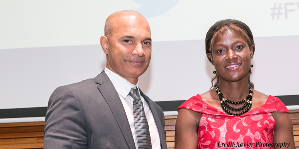 Sandeep Rai, Managing Director, L’Oréal South Africa and Olawumi Sadare, Wits PhD Chemical and Metallurgical Engineering student