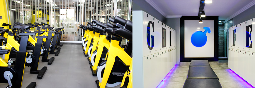 Gym machines and change room