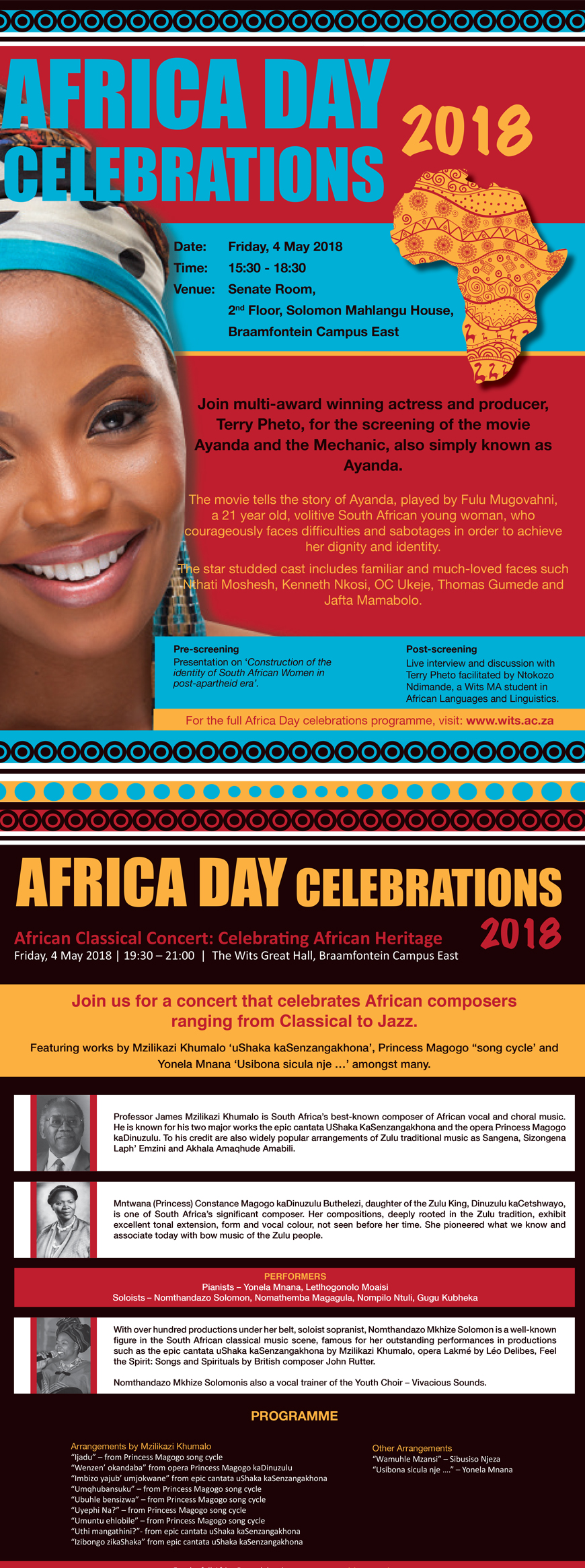 Africa Day 2018 Concerts and Film Screening