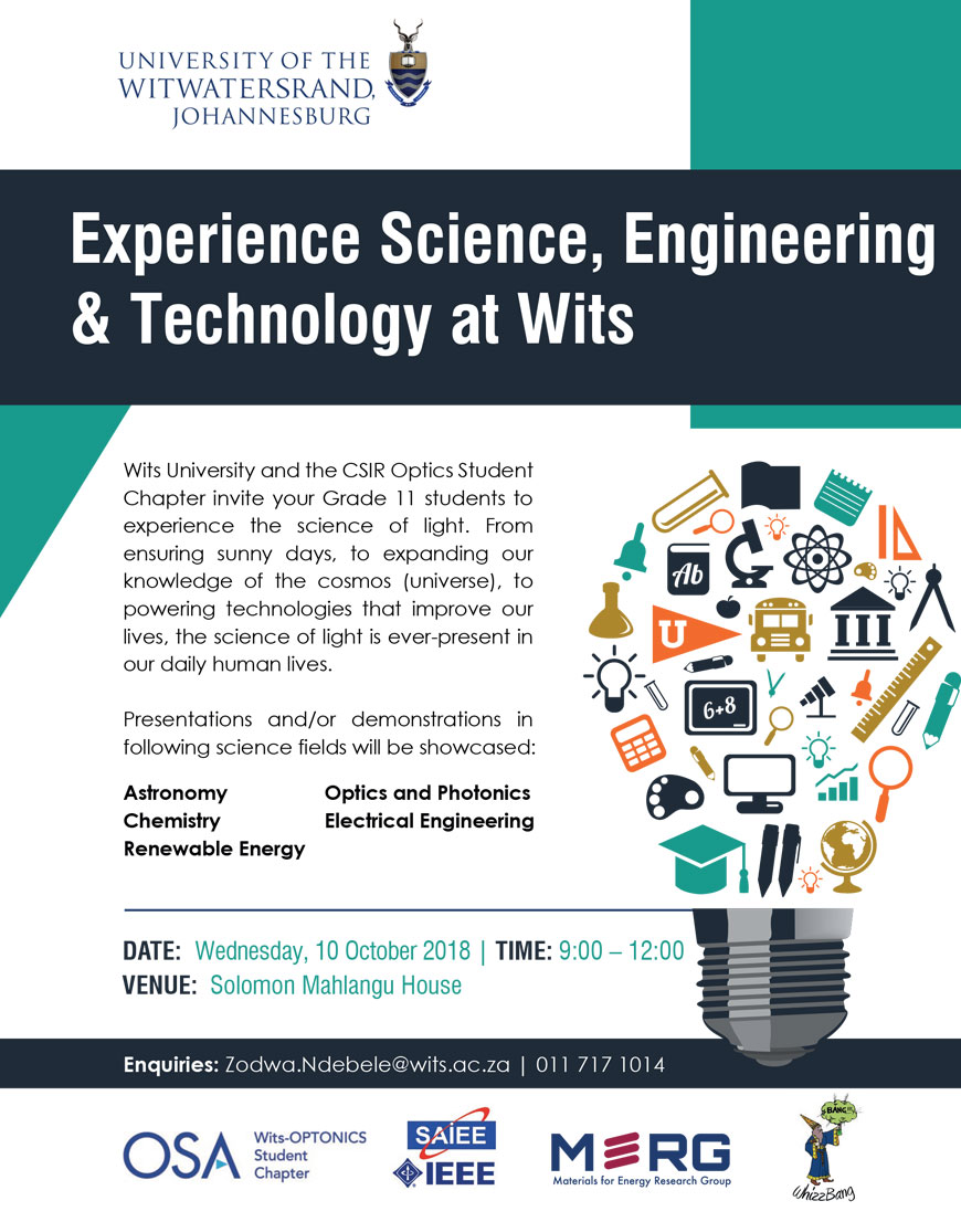 Experience science at Wits
