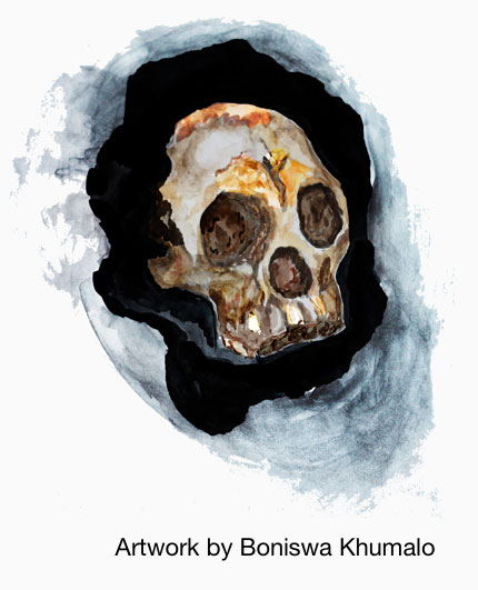 An artist depiction of the Leti scull © Boniswa Khumalo