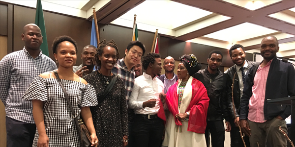 Wits Students with H.E. Nozipho Joyce Mxakato-Diseko, Head of the Mission of South Africa to the United Nations