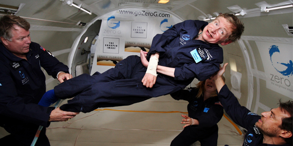 Stephen Hawking in Zero Gravity. © NASA