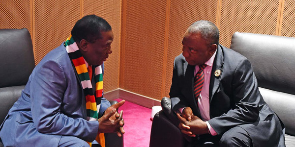 SA President Cyril Ramaphosa and his Zimbabwean counterpart, President Emmerson Mnangagwa_© GCIS