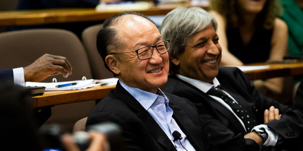 World Bank Group President Jim Kim with Wits Vice-Chancellor and Principal Professor Adam Habib