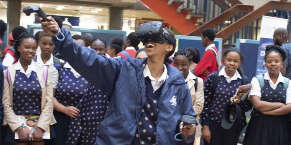 Learners experience the wonderful world of VR at Wits University