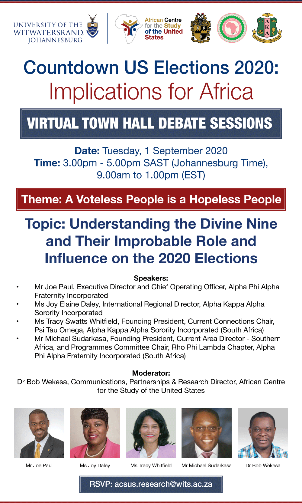 ACSUS  virtual townhall debate session