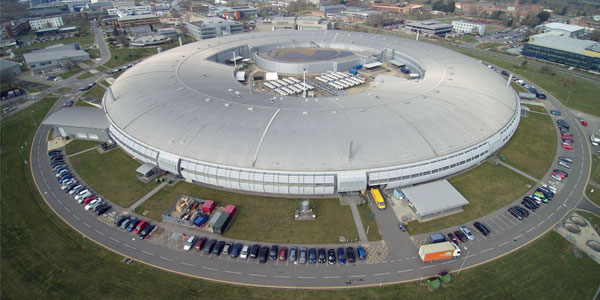 Aerial view of the UK’s national synchrotron, Diamond Light Source Ltd, at the Harwell Campus in Oxfordshire, UK. ©Diamond Light Source