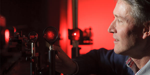Professor Andrew Forbes is researching how to pack information into light, transmit it over distance and then unpack the information on the other side.