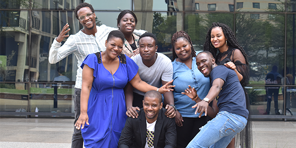 Group of smiling DSI-NRF Centre of Excellence in Human Development students