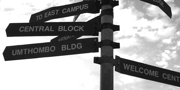 Signage on campus
