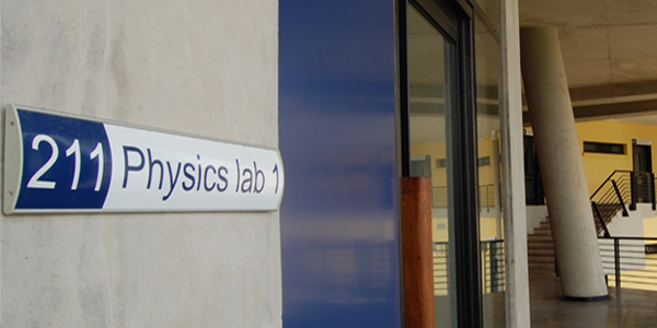 Science Stadium Physics Lab sign