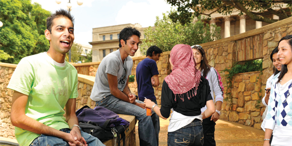 Students on campus