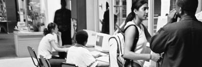 Wits students in library