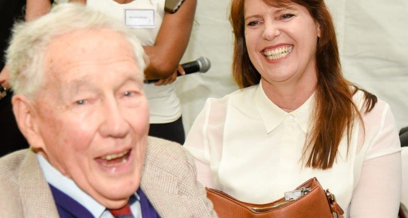 Robert Schaffner and Joy Campkin-Smith at Founders' Tea, November 2017