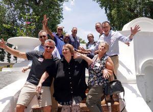 L to R) Bernard Abelson, Loris Manferdini, Craig Fussel, Neo Tladinyane, Adie Vienings, Trevor D’Oliveira, Conrad Visser, Genni Kvevli (née Brokenshire), Vaughan Davies, and Cristian Cottino. Photo supplied