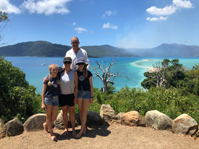 Neville, Catherine and their two children have settled in well in Brisbane. Photo supplied