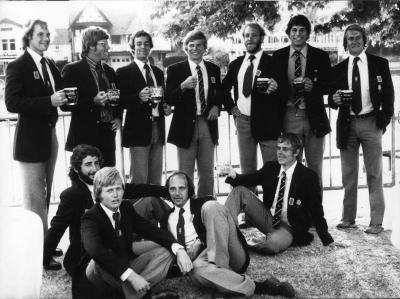 Back from left: Wig Dreyer, Ian Woods, Rory King, Lothar Dann, Al McLaren, Dave van Rensburg, Gordon Prestedge Front from left: Matt Lankers, Dennis Rink, Derrick Read, and Graham Rabe.