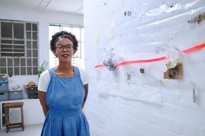 Wits graduate Nyakallo Maleke is the winner of the 2025 Standard Bank Young Artist Award in the Visual Arts category. Photo: SBYA Instagram