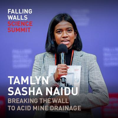 Tamlyn Sasha Naidu at the 2022 Falling Wall Lab world finals.