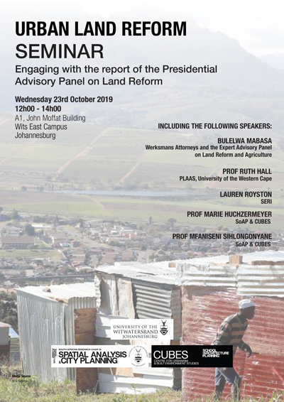 Urban land reform seminar poster