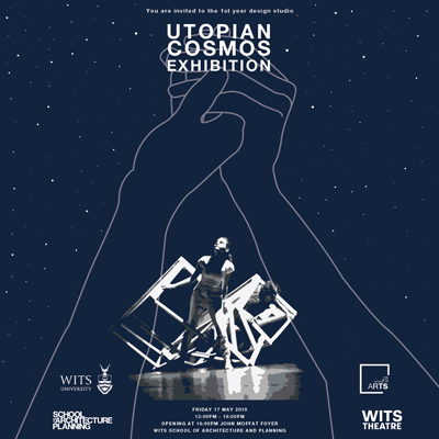 Event poster Utopian Cosmos first year design studio