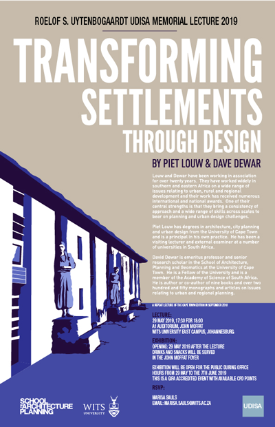 Transforming settlements event poster