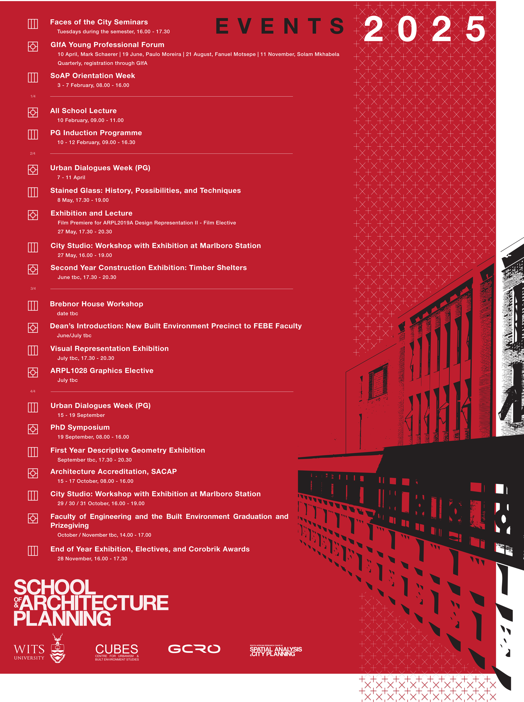 Poster listing School events