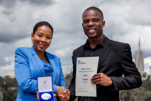 Collins Saguru, finalist in Africa Prize for Engineering Innovation on project to recycle catalytic converters
