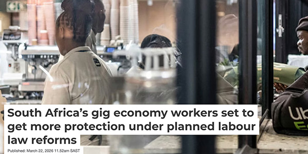 South Africa&rsquo;s gig economy workers set to get more protection