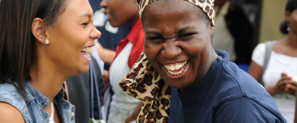 Students laughing