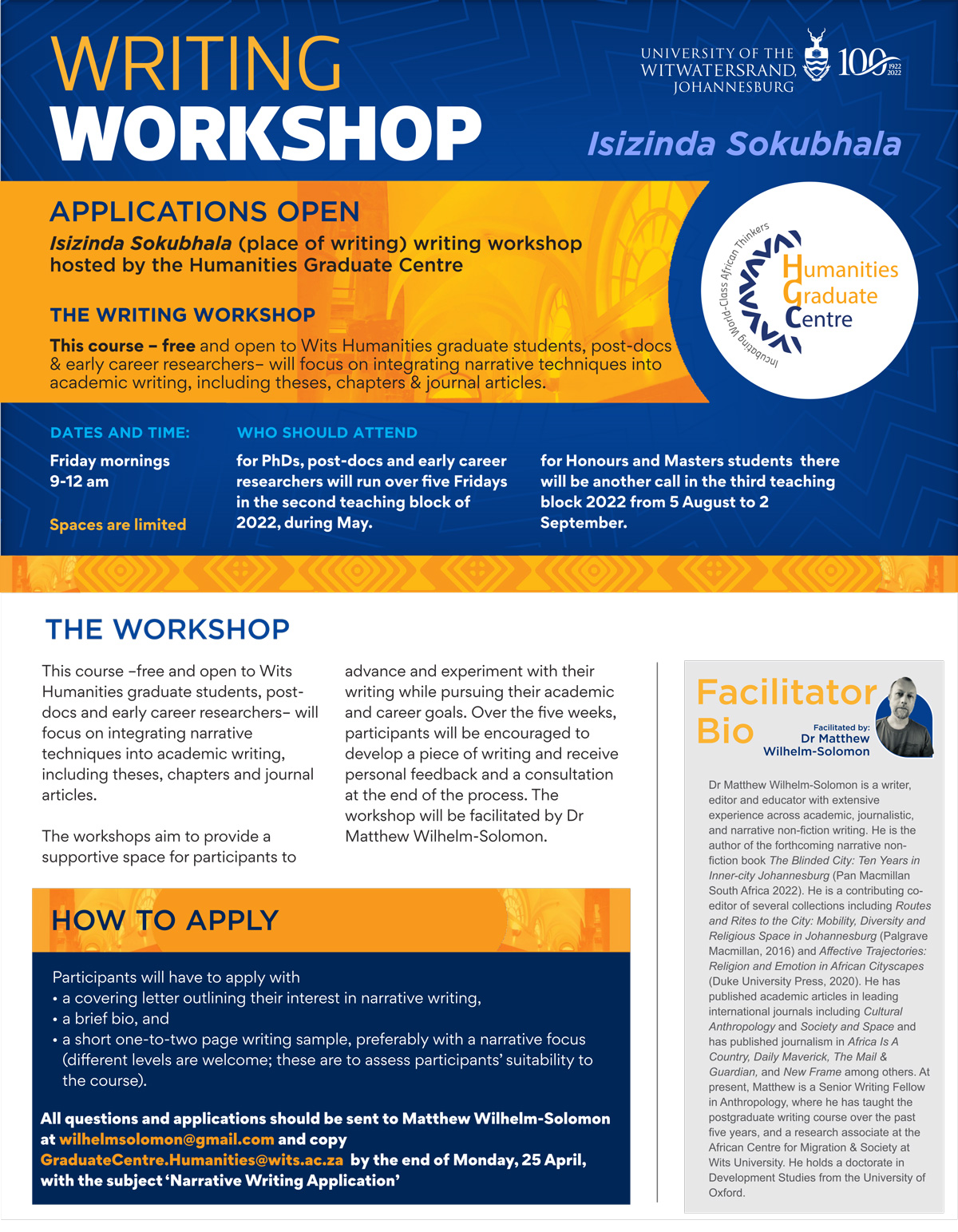 Writing workshop poster