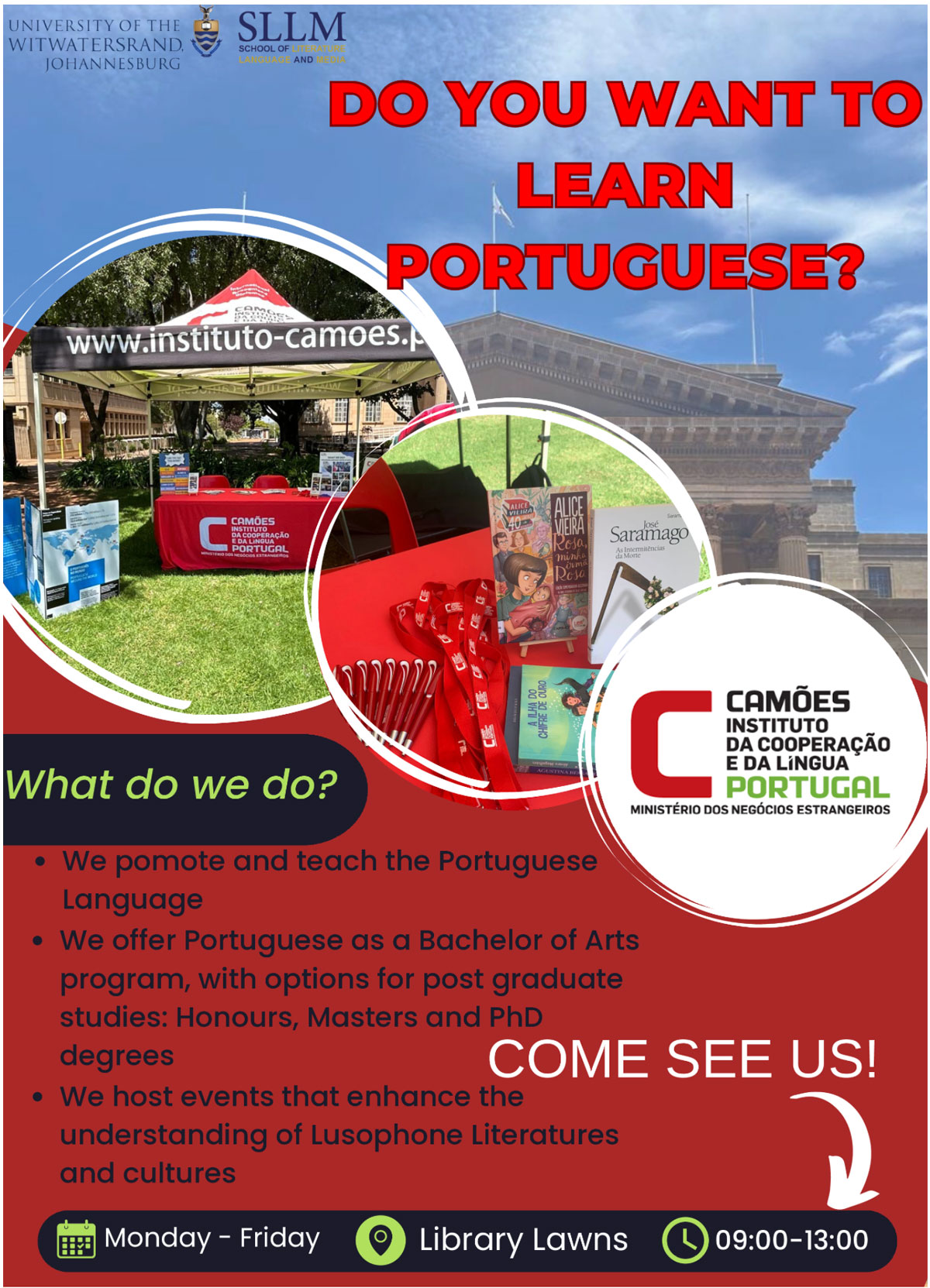 Poster do you want to learn Portuguese