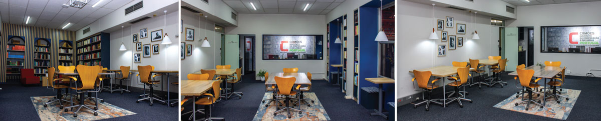 Library, media room and study at the Portuguese Centre