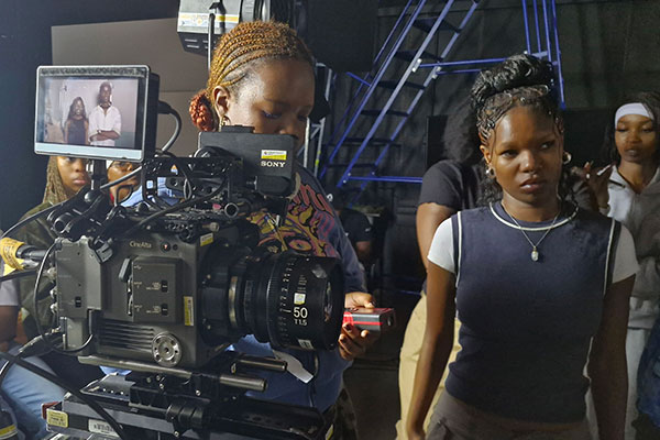 4th year Cinematography students using the new high-end Sony Burano 8.6K full-frame digital cinema camera