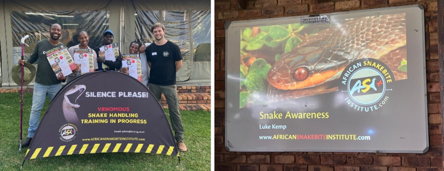 Pullen Nature Reserve staff at snake handling class