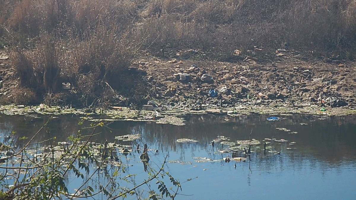 Water-logged quarry for domestic water usage in an informal settlement