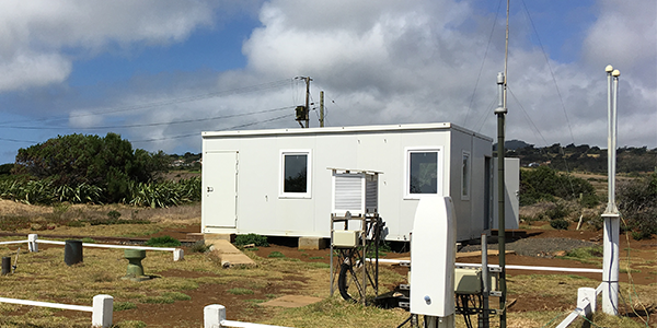 A weather station on St Helena Island