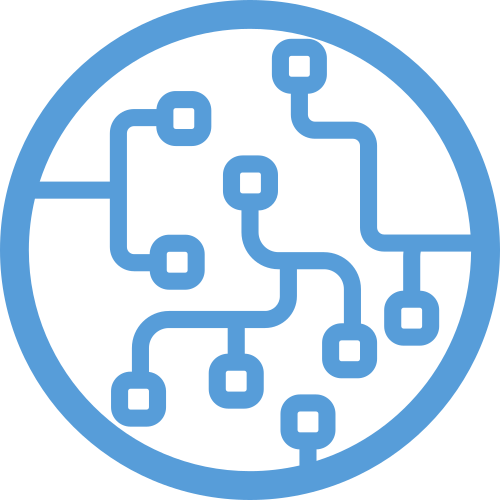An icon with nodes