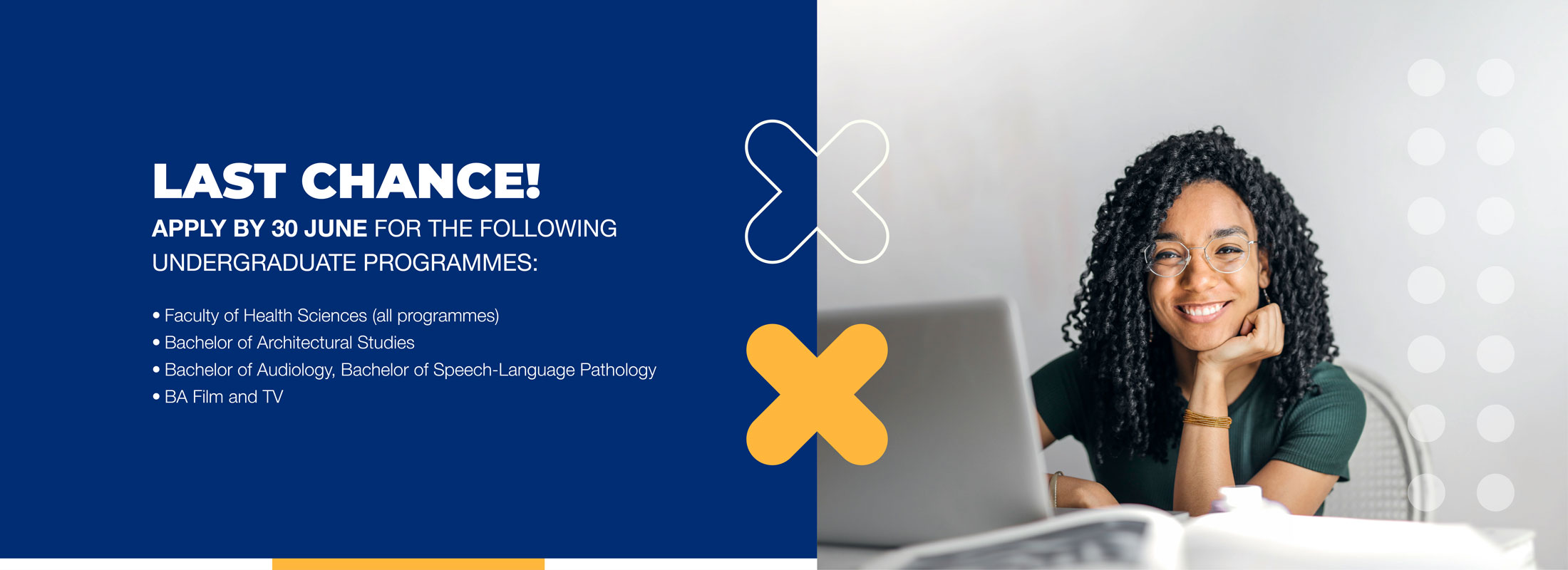 Undergraduate closing dates banner