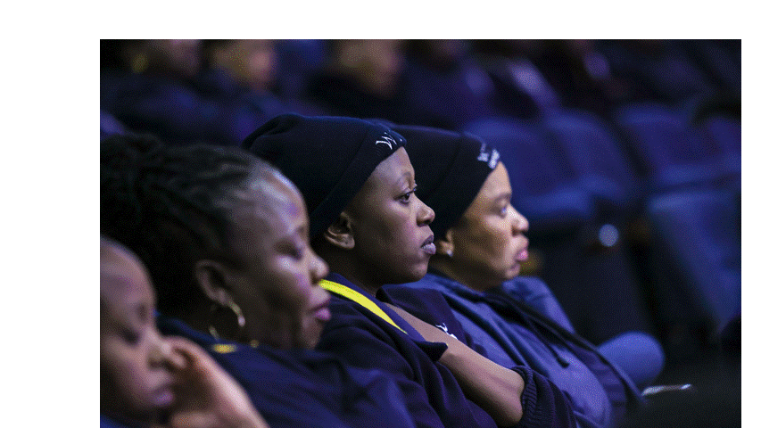Staff discusses climate change and creating a more sustainable future and campus