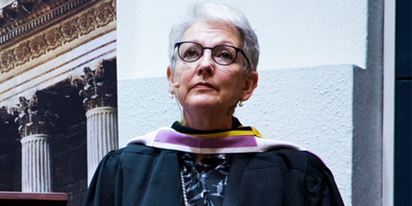 Justice Carol Lewis awarded a Gold Medal for her service to the University. Justice Carol Lewis awarded a Gold Medal for her service to the University.