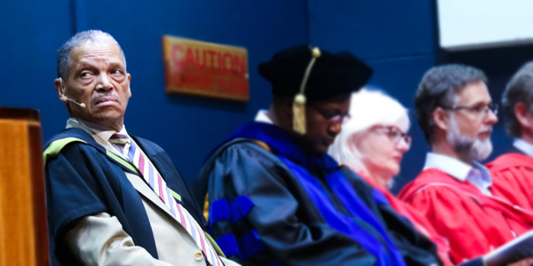 Sam Alexander, keynote speaker at Faculty of Humanities graduation ceremony on 30 March 2017 Sam Alexander, keynote speaker at Faculty of Humanities graduation ceremony on 30 March 2017