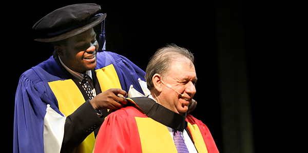 Stephen Koseff receives an honorary doctorate in commerce Stephen Koseff receives an honorary doctorate in commerce