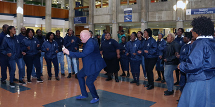 The Wits Staff Choir performs at the event.
