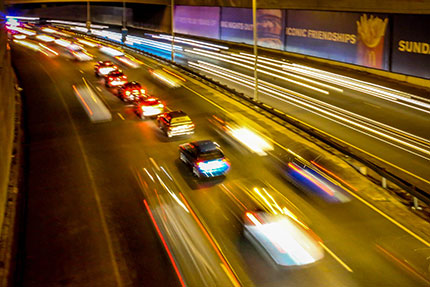 Cars on highway