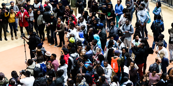 Students protest in Solomon Mahlangu House - Fees Must Fall 2017